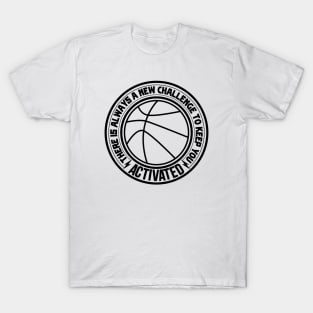 Black basketball players transparent ball with saying T-Shirt